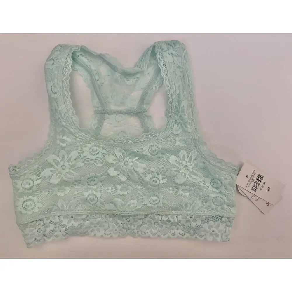 Lot Of 2 Justice White Mint Full Coverage Racerback Lace Girls Bralette Size 30